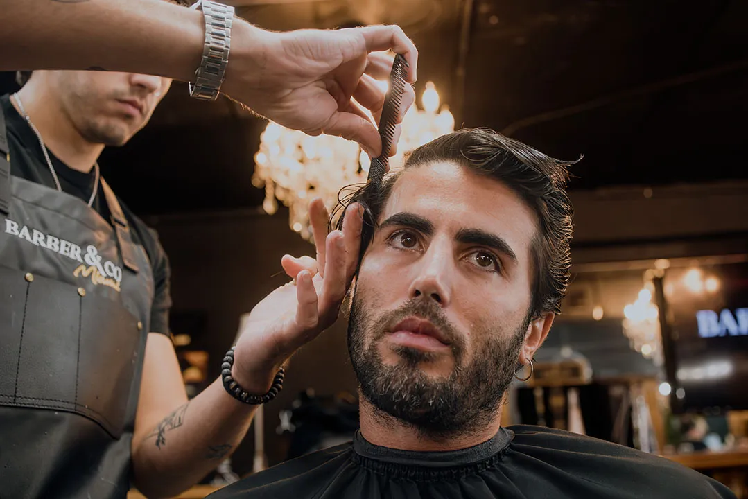 Classic haircut in the shop